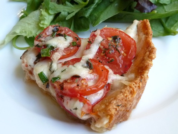 mozzarella & tomato tart slice